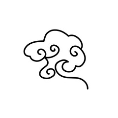 hand drawn traditional chinese clouds