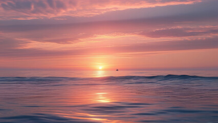 Fototapeta premium Dreamy Sunset Over a Calm Ocean
