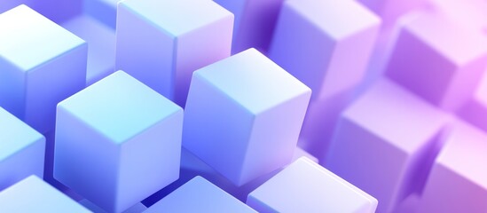 Obraz premium Abstract 3D Render: Geometric Shapes in Lavender Hues