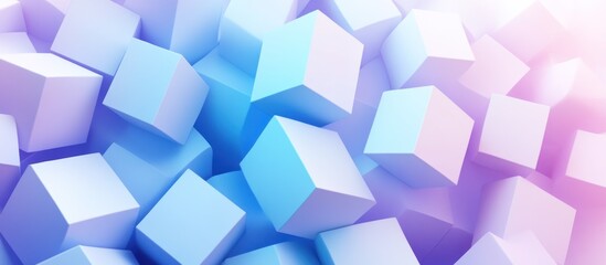 Obraz premium Abstract 3D Render of Pastel Colored Cubes