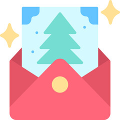 Fototapeta premium Christmas card icon