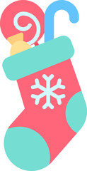 Fototapeta premium Christmas sock icon