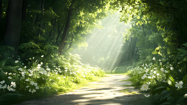 A moonlit path in a forest leading to nowhere aimlessness