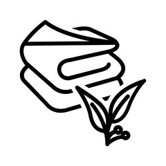Vector black line icon for Tensel sheet