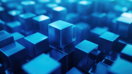 Abstract Blue Geometric Pattern