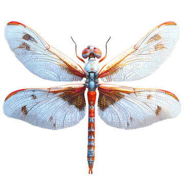recommend clip art: A Colorful Dragonfly isolate on a transparent background. 