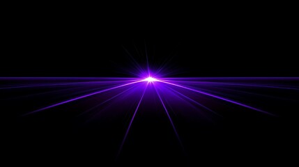 A bright purple starburst on a black background.
