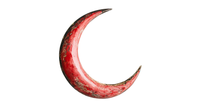 crescent moon on transparent background