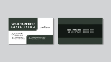  modern business card -creative and Clean business card template. Luxury business card design template. personal use. vector illustration design. Horizontal layout, print ready