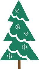 deco Christmas tree design illustration