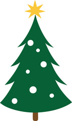 deco Christmas tree design illustration