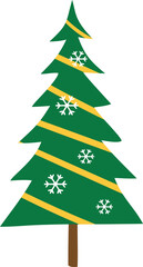 deco Christmas tree design illustration