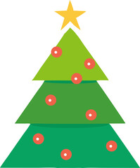deco Christmas tree design illustration