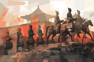 世界遺産　秦の始皇陵。秦の始皇帝が葬られた場所