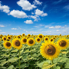 Fototapeta premium field of sunflowers