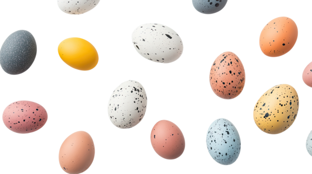 Easter eggs on a transparent background