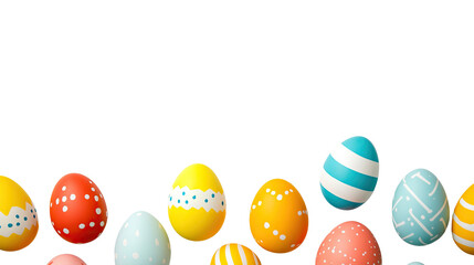 Fototapeta premium Easter eggs on a transparent background