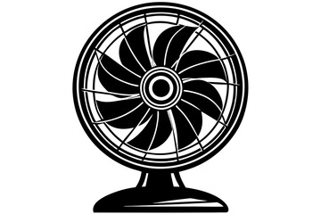 a table fan  silhouette black icon