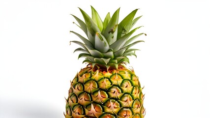 Fototapeta premium pineapple isolated on white background, a fresh pineapple 