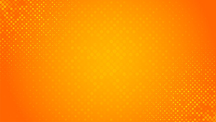 Orange halftone dots, Orange gradient background