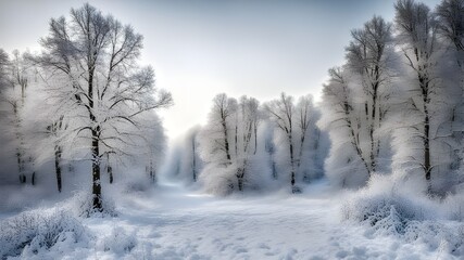 Obraz premium forest with winter