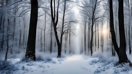 Obraz premium forest with winter