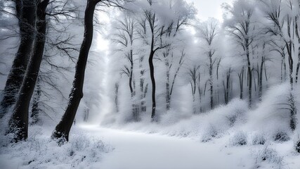 Fototapeta premium forest with winter