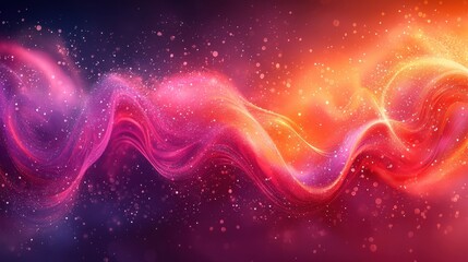 Obraz premium Colorful abstract waves of light and energy dancing across a dark background, creating a vibrant visual experience at nighttime