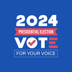 2024 Presidential Election Vote Poster with Checkmark Icon