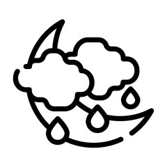 rainy night Line Icon