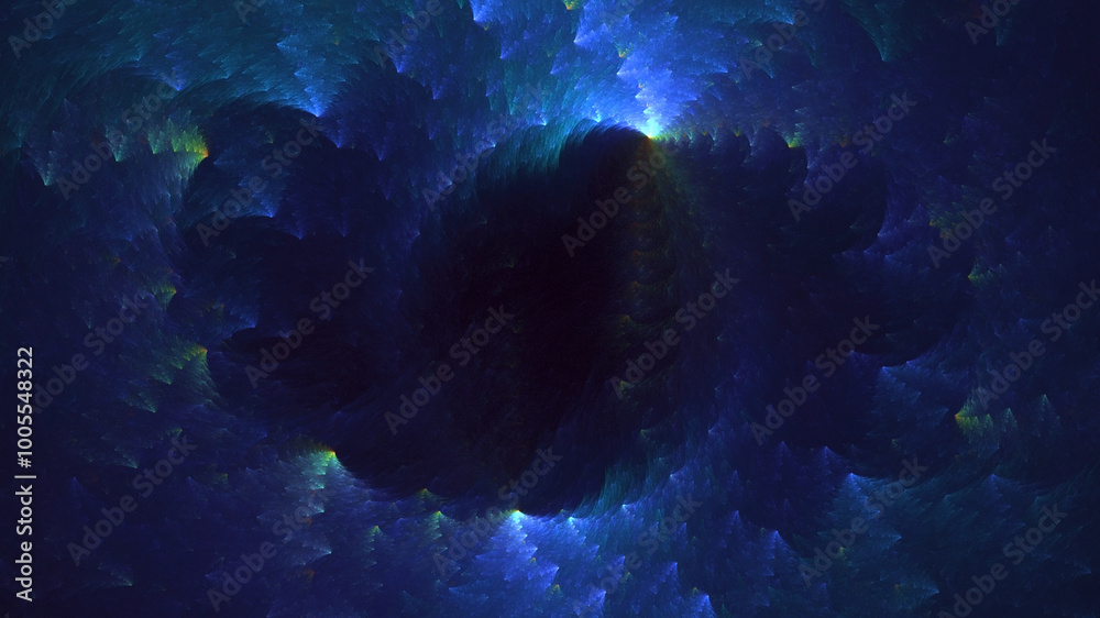 Wall mural 3d manual rendering abstract fractal light background. its not ai generatd illustration.