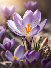 spring crocus flowers