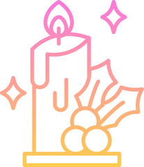 Christmas candle icon