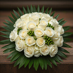 wedding bouquet of roses