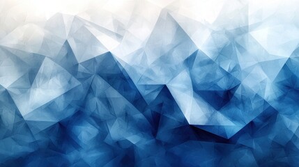 Obraz premium Abstract blue geometric design with shades of light and dark, creating a sense of depth and texture in a cool color palette