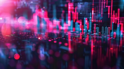 Obraz premium AI in Finance: In financial markets, AI drives innovations in trading algorithms, fraud detection, risk management, and personalized banking services for improved outcomes. 