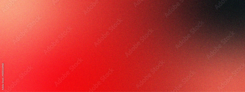 Poster Modern red metallic wall texture with gradient lighting. Luxurious blurred background red deep garnet texture. Color gradient, ombre. Rough, grain, noise.