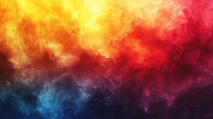 Vibrant abstract background showcasing a blend of warm and cool colors with swirling patterns in a dramatic artistic composition