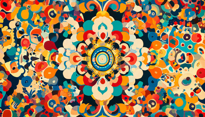 Naklejka premium pattern with shapes