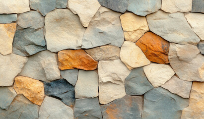 The texture of the wall is made up of flat stones. Created with Ai