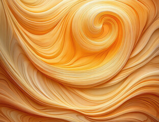 A soft, orange swirl background with a textured pattern that resembles liquid cream, creating an elegant and warm atmosphere for design projects. Created with Ai