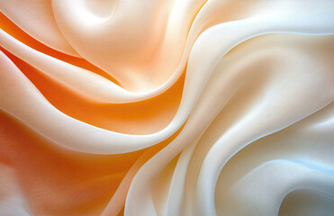 A close-up of the swirling texture on cream-colored fabric, capturing its softness and delicate sheen. Created with Ai