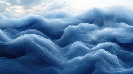 Fototapeta premium Raging ocean waves crashing against each other under a cloudy sky during the late afternoon hours at a remote coastline