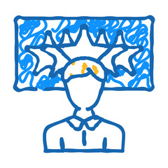 experience customer testimonial doodle icon sketch vector. experience customer testimonial sign. isolated symbol illustration