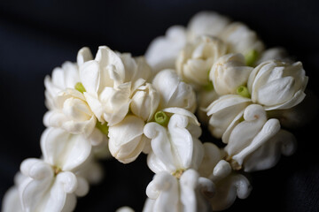 Jasmine flowers strung together for a ceremony