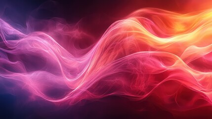 Obraz premium Vibrant swirls of colorful smoke dancing against a dark background with shades of red, pink, and purple in an artistic display