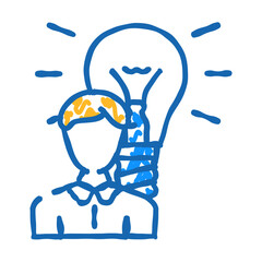 idea customer testimonial doodle icon sketch vector. idea customer testimonial sign. isolated symbol illustration