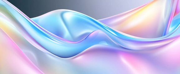 Fototapeta premium A modern colorful curved background featuring blue, purple wave, bright neon colors, golden paths, a trendy alcohol ink texture, an illustration with creative hand-drawn art, layered art, and a clean