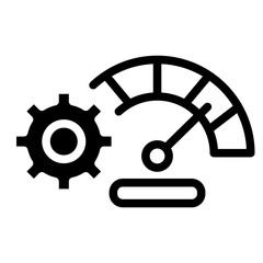 Speedometer, tachometer icon. Speedometer indicator icon.