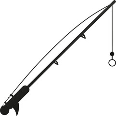 Fishing rod silhouette vector illustration design